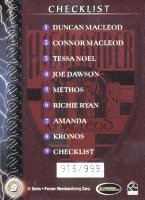 Checklist Card back