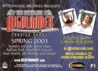 Promo Card back Promo Card back
